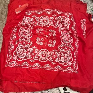 Lot of red handkerchiefs